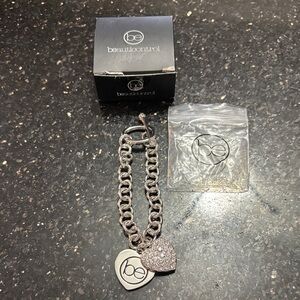 BeautiControl Bracelet rhinestone Heart charm Bracelet New In Box